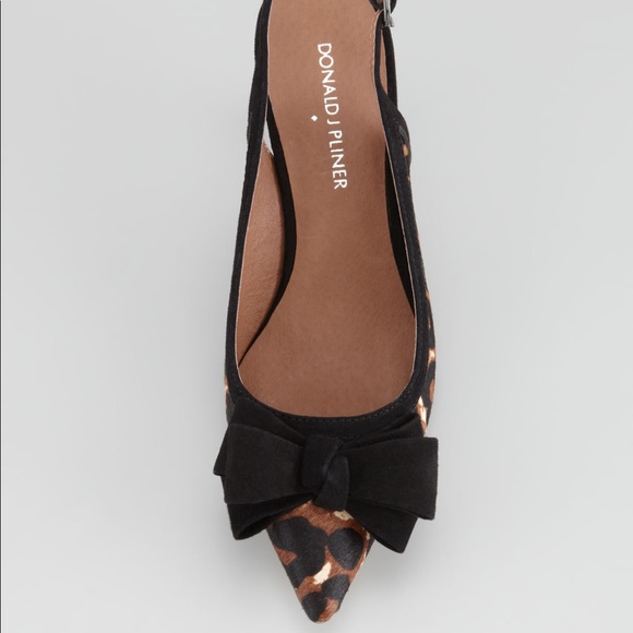 NWT Donald J Pliner Leopard & Bow Slingback Pump - Picture 3 of 3